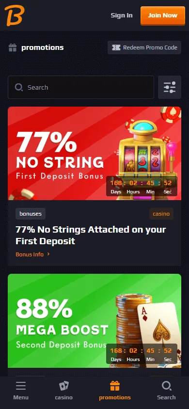 Blaze Spins Casino mobile promotions experience with free spins and ongoing offers